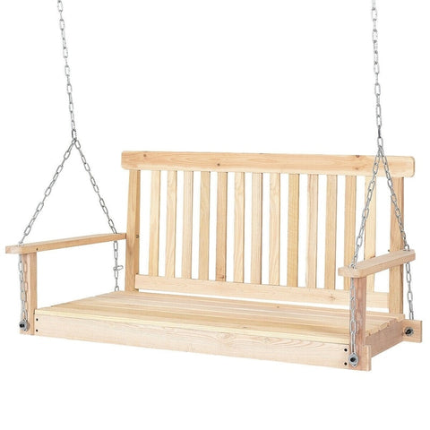 Wood Garden Hanging Seat Porch Swing
