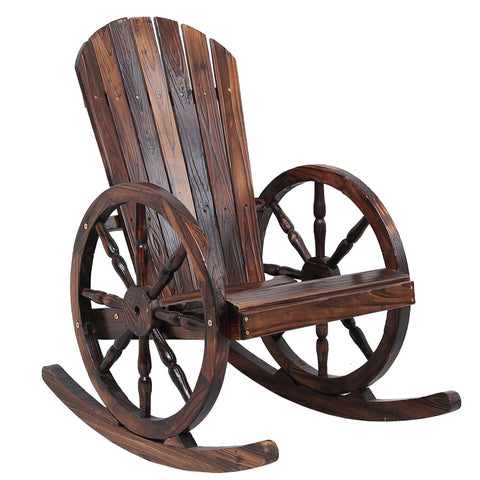 Wagon Wheel Wood Chair